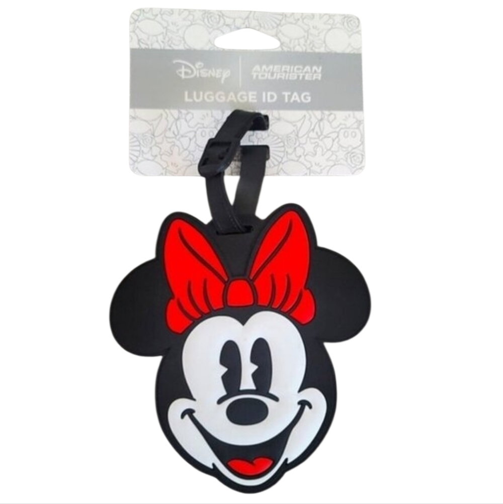 New Disney American Tourister Minnie Mouse Luggage ID Tag Suitcase Travel